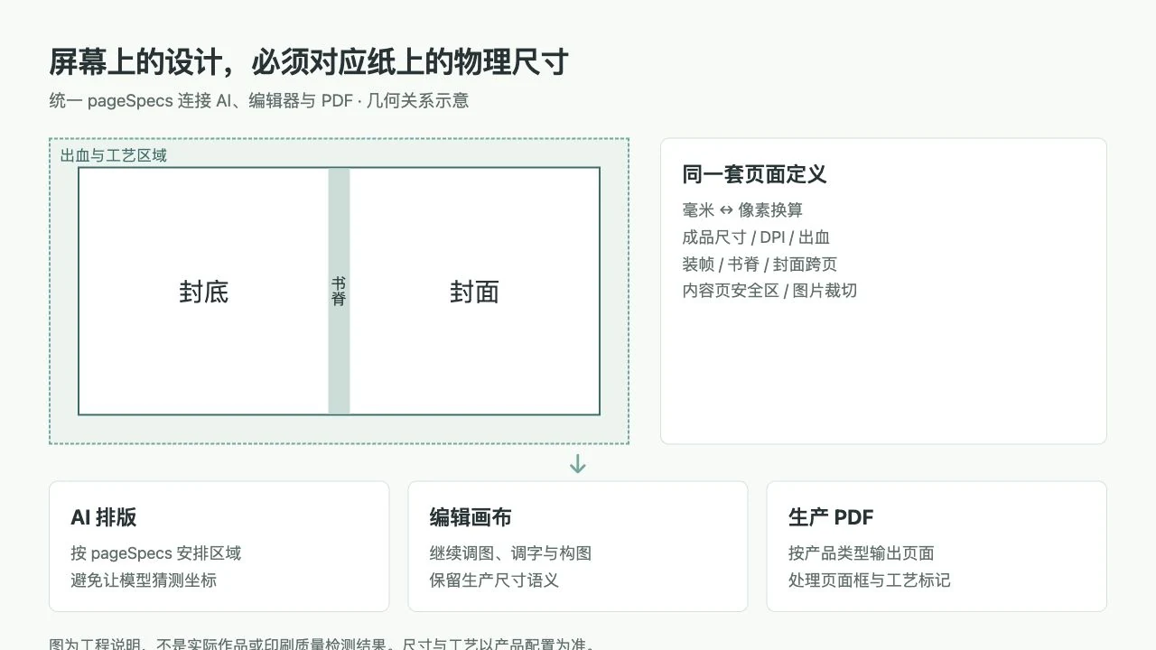 画册封面与印刷几何约束